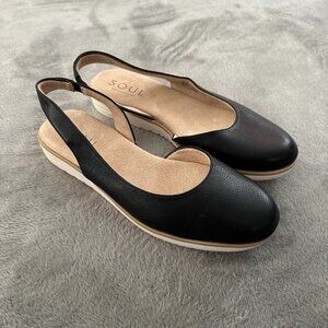 Naturalizer Soul Idea D'orsay Slingback Black Shoes Women's size 9.5 Wide 9.5W